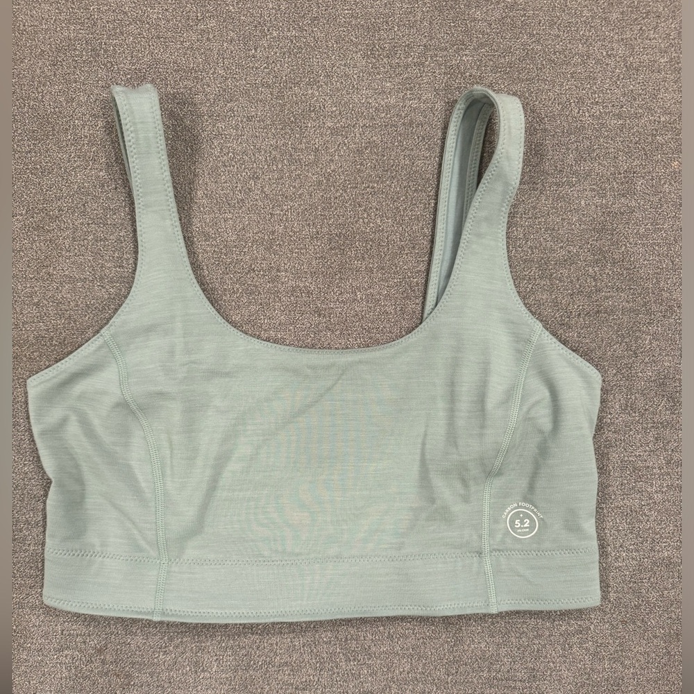 Allbirds Womens Large Sports Bra Green Hush Carbon Footprint 12.6 Athletic